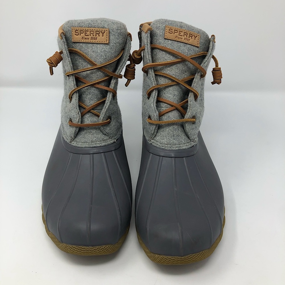 Sperry Women's Saltwater Emboss Wool Snow Water Duck Boots Size 11